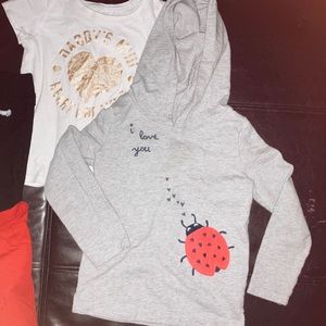 Carter’s Girls 5T Jersey Hoodie in Grey